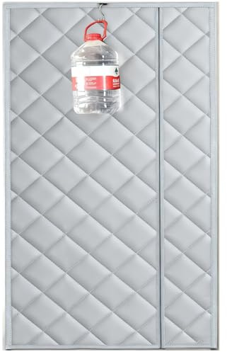 Rideau De Porte Isolant Thermique Isolation Phonique Porte Rideau Exterieur Impermeable Isolant Rideaux Anti Froid Pour Portes Coulissantes Sans Perçage(Gris,W80XH205CM)