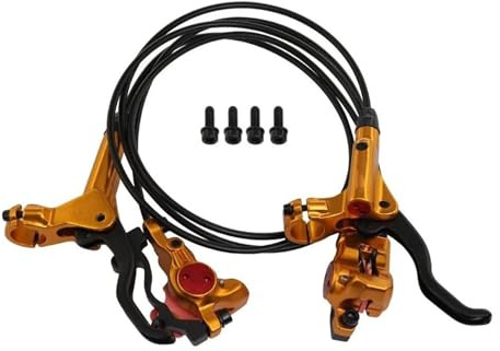 Hydraulisk cykelbroms HB-875 Mountainbike skivbroms fram 800 mm bak 1400 mm hydraulisk broms MTB cykel(HB875-Gold)