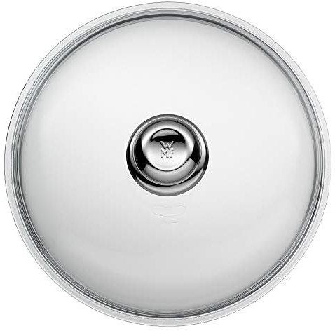 WMF Glas-Pfannendeckel 28 cm, Deckel für 28er Pfannen, Deckel mit Metallknauf, hitzebeständiges Glas, spülmaschinengeeignet