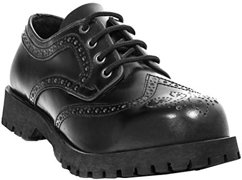 Boots & Braces Schuhe 4-Loch Budapester Schwarz, SCHWARZ, 39
