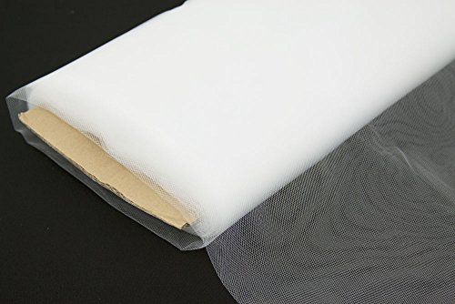Mmagic-man1001 Tüll, 150 cm x 10 m, weiß, 150cm x 10m