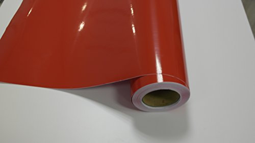Könighaus (14,47/m2) Rot Glanz Autofolie 100 x 152 cm mit Luftkanälen + Gratis Rakel inkl. Anleitung