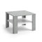 Vicco Couchtisch Homer, Couchtisch mit der Ablage, Beton/Weiß, 60 x 60 cm