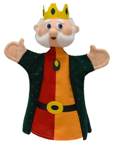 MUBRNO 22180A König Valentin Textilhandpuppe, Mehrfarbig