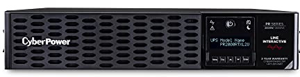 CyberPower PR2000RTXL2U Smart App Sinewave UPS System, 2000VA/2000W, 8 Outlets, 2U Rack/Tower, AVR, EBM Option