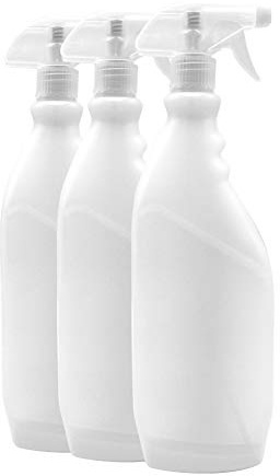 Rc Ocio Botes Spray vacios con pulverizador para Limpieza Agua, Jardin dispensadores a presion con difusor Packs de 3 Botes de plastico de 750ml