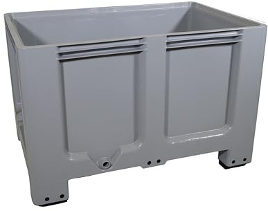 Bigbox grau 1200x800x790 mm geschlossen mit 4 Füßen