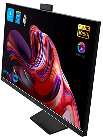 Simpletek All in One AiO 27 Inch Full HD Core i7 up to 3.6 GHz Windows 11 Pro | 16 GB RAM 960 GB SSD | Mouse Kit Webcam PopUp Stereo Speaker Integrated PC Hard Drive Computer Home Work Office