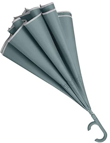 Habrur Schirm Regenschirm Sturmfest Auto Open Inverted Dach Windschutz Golf Regenschirm Mit C-förmiger Griff Umgekehrter Regenschirm Mit Sicherem Reflektierenden Streifen Regenschirme Sturmfest