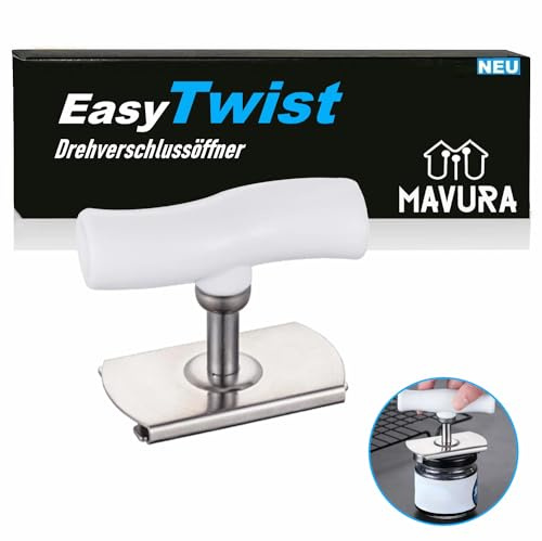 EasyTwist Deckelöffner Glasöffner Schraubdeckelöffner, Drehverschlussöffner Flaschenöffner Deckel Öffner