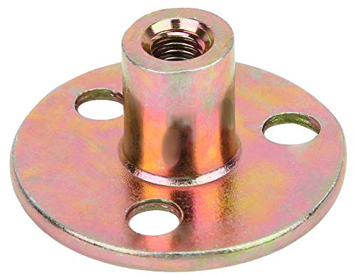 5 Teiliges FlanschmutternSet mit 3 Löchern Verzinktem Eisen Runder Sockel T Muttern Set für Möbelbefestigung und Verbindung M6, M8, M10 (M8)