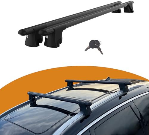 Cross Auto Accessories-Premium Dachträger Kompatibel Mit Suzuki Sx4 S-Cross Mk3 2021-2023; Querträger, Abschließbarer Träger Für Geschlossen-Spülung Dachschienen, 2 Pcs Schwarz
