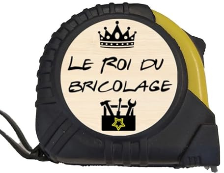 Mètre ruban de bricolage 5m Le roi du bricolage idée cadeau anniversaire, noël, fête, bricoleur