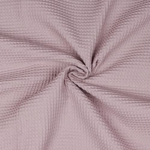 VmG-Store 1m Waffelpique 100% Baumwolle Oeko-Tex KEINE Meterware über 40 Farben zur Auswahl Waffel Stoff (045 I Lilac)
