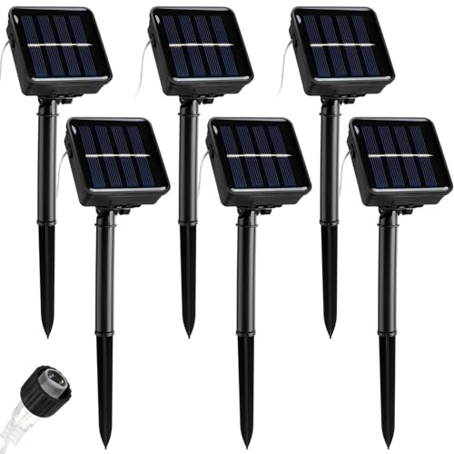 Tellegloww 6 Set Replacement Solar Panel 1.2v 600ma Replacement Parts for Solar Lights with 6.56ft Power Cord Waterproof Solar Panel for Outdoor Lights Solar Flower Lights Garden Landscape Patio Decor