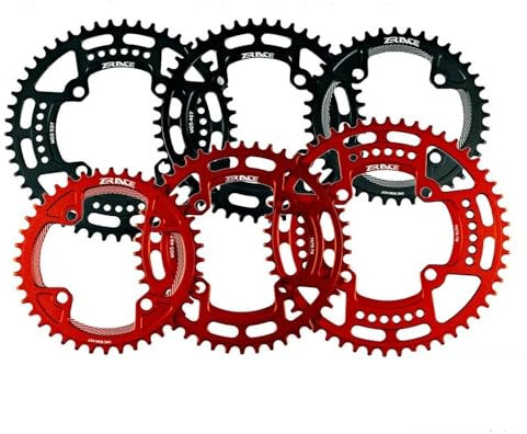BLacOh Kettenblatt Rundes Fahrradkettenblatt 104BCD 40 42 44 46 48T 50 52 Zähne MTB Fahrrad Mountainbike Kettenblatt Kettenblatt 104 BCD Straße/Faltbar Kettenblatt (Size : 34T, Color : Red)
