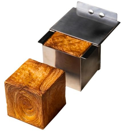 Pavoni CV1 Würfel-Backform aus Edelstahl, 60 x 60 x 60 mm, mit Edelstahldeckel
