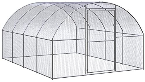 Rantry Hühnerstall für den Außenbereich, 3 x 4 x 2 m aus verzinktem Stahl, Möbel für den Innen- und Außenbereich, Heimdekoration, Inneneinrichtung, Schlafzimmer, Wohnzimmer, Büro u