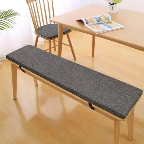 COITROZR 3 cm Dickes Sitzkissen, Bankauflage Bankkissen, Bequeme Waschbare Sitzauflage Sitzkissen Bank, Gartenbank Auflage Outdoor, Stuhlkissen Sitzpolster für Bürostuhl Schule(100x30cm, Dunkelgrau)