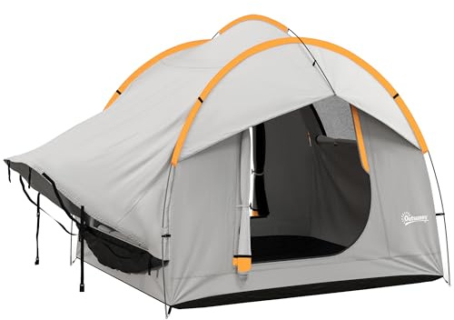 Outsunny Tenda per Auto a 3 porte con Finestra in Rete 2.4x2.1x2.1m
