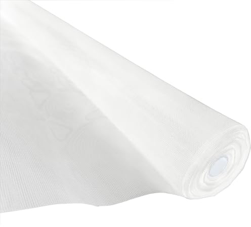 Maille Moustiquaire pour Portes et FenêTres 0.8x1m, Grillage Garde Manger Maille Ultra Fine Tissu Moustiquaire au MèTre, Pour Porte Rideaux Fenetres- Blanc