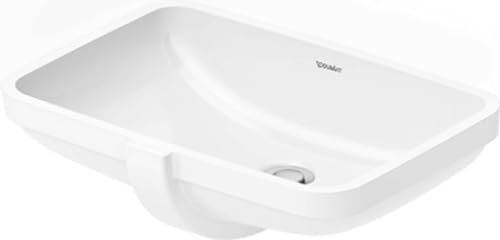 Duravit No.1 lavabo encastrado, sin agujero para grifo, con rebosadero, 525x380mm, parte inferior pulida, blanco, 03954900282