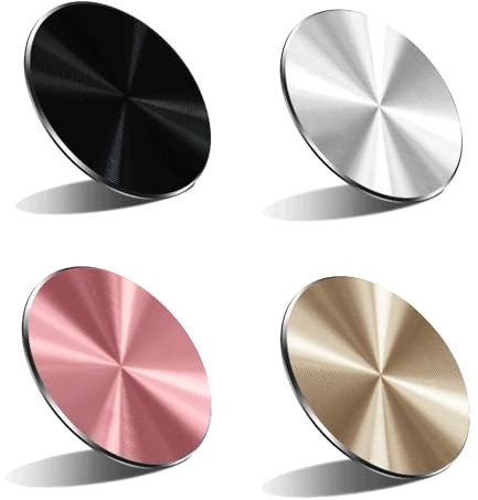 AJUNLKVDR 4pcs Aimant Telephone Voiture,Aimant de Téléphone Portable,Aimants pour Téléphones Portable,Plaque Magnétique en Plaque Métallique,Autocollant Téléphones Magnétique,Aimants de Voiture