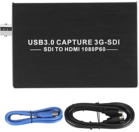 MUNEFE HDMI SDI Dual Output Capture Card, SDI to USB3.0 Video Capture, Live Streaming Video Grabber Converter