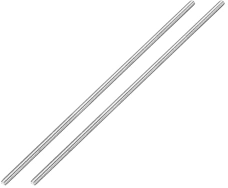QUARKZMAN 2 Pcs Tige Filetée M6 x 250mm 1mm Pas de Filetage en Acier Inoxydable 304 Tiges Filetées Entièrement à Droite, Goujons de Barre Long Vis à Filetage pour Réparation, Bricolage
