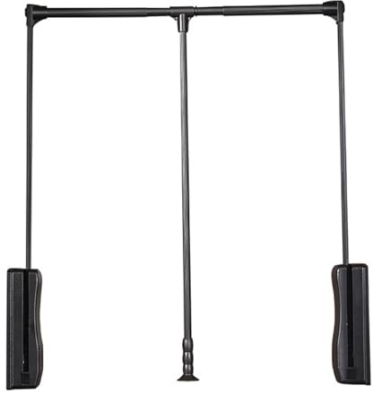 Kleiderstange Ausziehbar, Schrank-herunterziehregalsystem,kleiderlift 30kg,Klappbare Garderobenstange Mit Verstellbarer Breite,Für Kleiderschränke(Brown,890-1200mm)