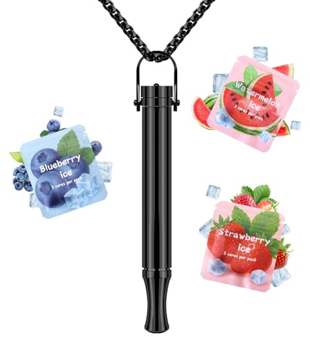 CARITATE Breathing Necklace regolabile Black with Fruit Flavours Filter