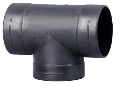 ZWEquipint Connecteur de sortie d'air 80 mm en T pour chauffage diesel Webasto, tuyau de distribution d'air chaud en plastique noir