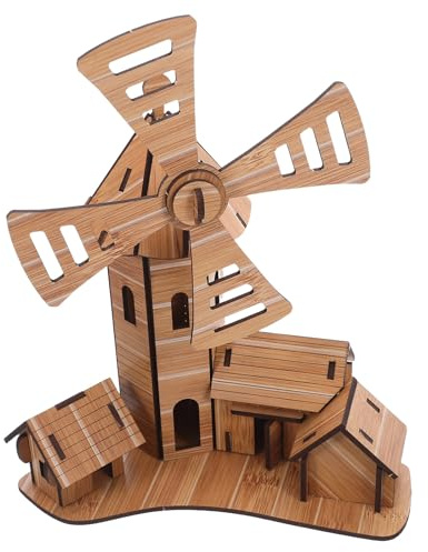 OSALADI Windmill Science Kit DIY Mini House Building Crafts Windmill Educational Stem Assembly Model for Classroom Experiments and Creative Engineering Play