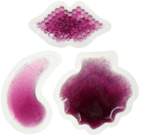TOYZFRIENDY 3 Pezzi Impacchi Gel Riutilizzabili per Viso Occhi e Labbra Terapia Caldo e Freddo con Gel per Compressa Faciale Multifunzionale Sollievo Testa e Affaticamento