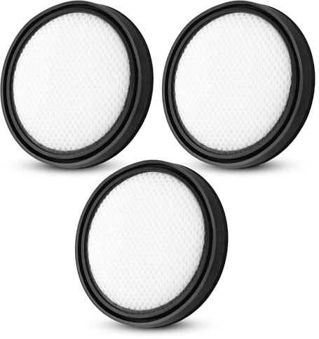 HAUSHOF Kit de Filtros Lavables para HAUSHOF Aspiradora Escoba sin Cable, Repuestos de Mantenimiento y Filtrado de Polvo, 3 Piezas