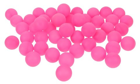 Abaodam Mattierte Tischtennisbälle 40mm 50 Stück Farbige Nahtlose Pingpongbälle aus Robustem Kunststoff für Partyspiele und Haustierspielzeug