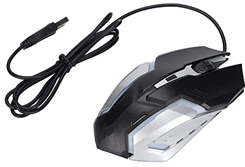 Cryfokt Souris de Jeu Filaire, Port USB, Accessoires D'ordinateur Optique Lumineux pour Un Fonctionnement Rapide et Une Augmentation de l'efficacité, Souris de Joueur pour Le Bureau, Matériau