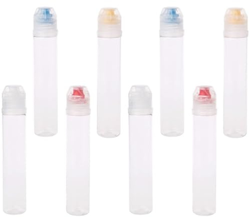 Didiseaon 8 Botellas Exprimibles Sellado y Fácil Limpieza de Plástico Reutilizables Capacidad 72ml Color Aleatorio para y Condimentos para Carnes Parrilla y Sándwiches