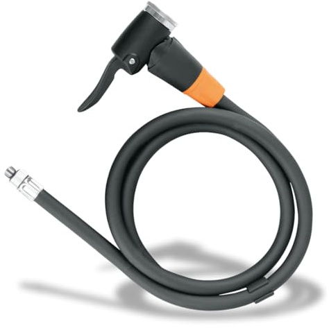 SKS GERMANY slang med E.V.A-huvud för RENNKOMPRESSOR, cykelpumpsslang (pumphuvud med slang kompatibel med SKS GERMANY RENNKOMPRESSOR, alla ventiltyper, gänga M 8 x 0,75), svart