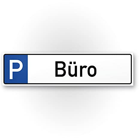 Komma Security Parkplatz Büro Firma Schild 40 x 10 cm Hinweisschild Büroparkplatz Firmenparkplatz Parkplatzschild Reserviert - Parkplatz freihalten vermietet Parkverbot Falschparker
