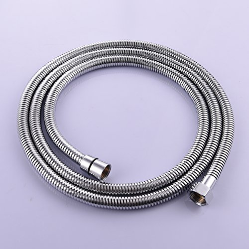 CIENCIA 1/2 Zoll Metaflex Brauseschlauch 2m - Edelstahlrohr Flexibler Duschkopf-Schlauch, Chrom, FHA019