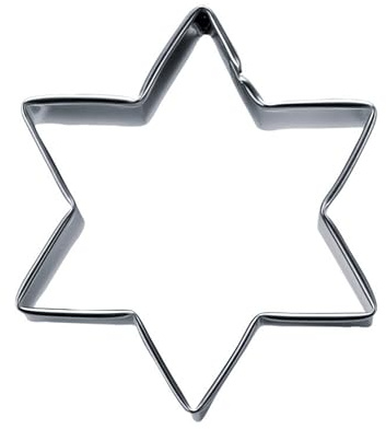 Städter 050181 Stern 6-zackig, Edelstahl, Silber, 15 x 15 x 3 cm, 1 Einheiten | x 15 x 3 cm