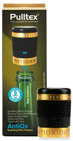 Pulltex - AntiOx Sparkling Wine Stopper con filtro ai carboni attivi - La chiusura mantiene spumante e champagne freschi fino a 8 giorni