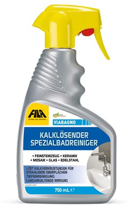 FILA Surface Care Solutions, VIABAGNO, Anti-Kalk-Reiniger, geeignet für alle Oberflächen im Bad, 750ml