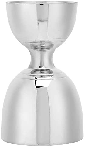 1 oz x 2 oz Double Jigger, taza medidora de licor de acero inoxidable, herramienta de barman(Plata)