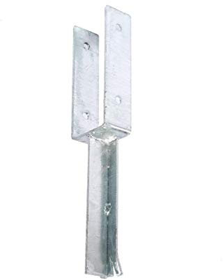 bambus-discount.com Stützenschuh schwer für Zaunbau 7,1x5cm zum Einbetonieren in U-Form als Träger mit 40,5cm