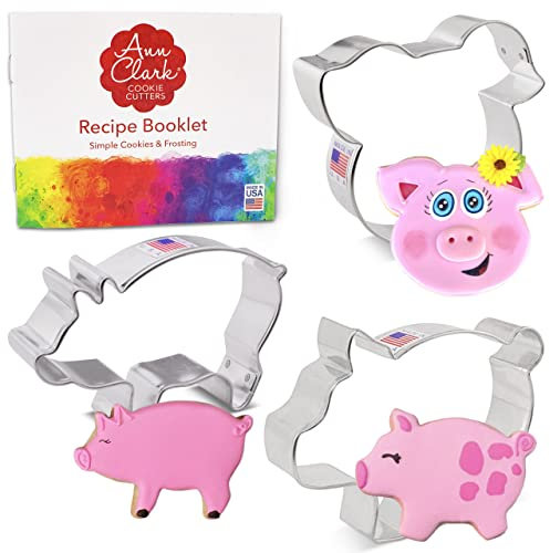 Schweinchen Ausstechformen, 3-teiliges Set von Ann Clark USA
