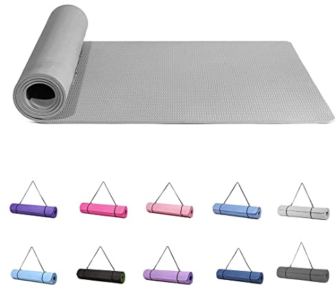 Narwhal Yoga Matte Yogamatte Rutschfest TPE 183x61x0,6cm | Sportmatte mit Tragegurt für Fitness, Gymnastik und Meditation, hohe Formstabilität, leicht zu verstauen und zu reinigen