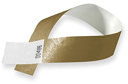 KANDINSKY 500 Einlassbänder Einlassarmband aus Tyvek (Gold)