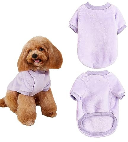 Yoolhamy Hundekleidung Kleine Hunde Plüsch Pullover Wintermantel Hundepullover Weihnachten Hund kleidung für Chihuahua Hundepulli Warme Hundekostüm kleine Mittel Große hundemantel für Dogs